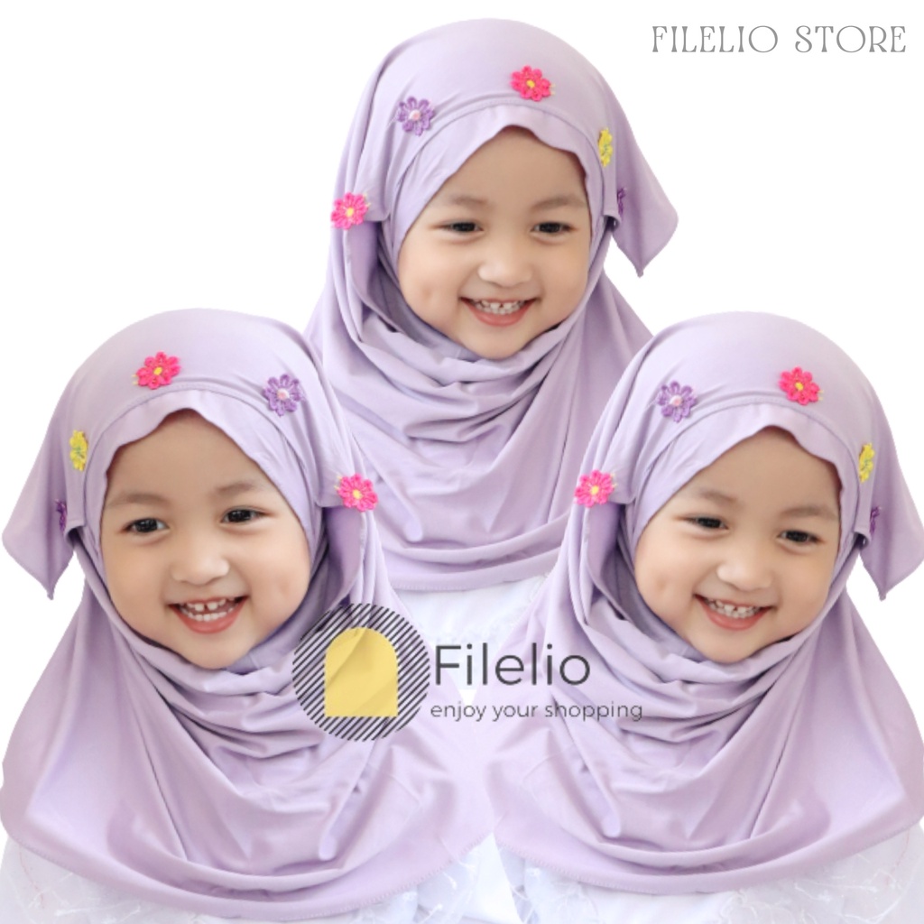 TERMURAH Kerudung Anak Perempan Pastan Melati Umur 1-3 Tahun Khimar Anak Kecil Lucu Murah Premium