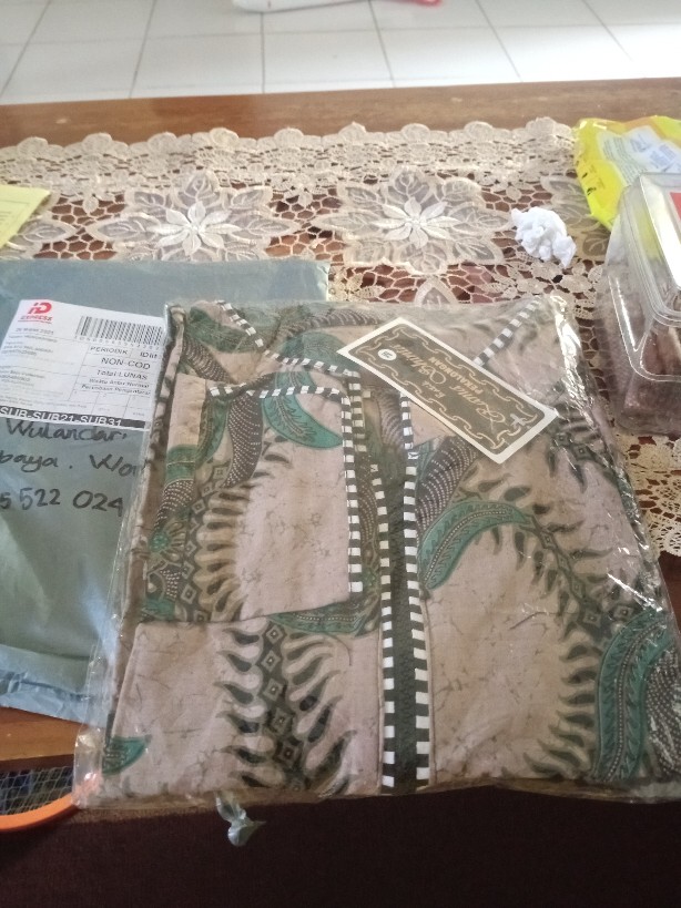 M-l-xl-xxl Batik Wanita Asj Sa Hrb026 Kenongo Kemeja Tosca Pendek