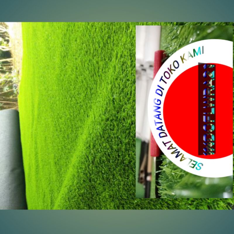 Rumput sintetis 100x50 cm - Hiasan aquarium - Rumput plastik - Alas foto -