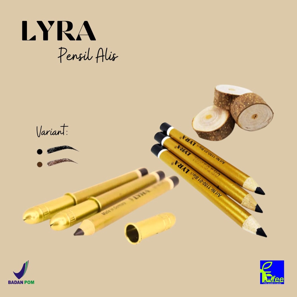 [LOCAL] - Pensil Alis LYRA GOLD Varian Coklat dan Hitam Kode PA4