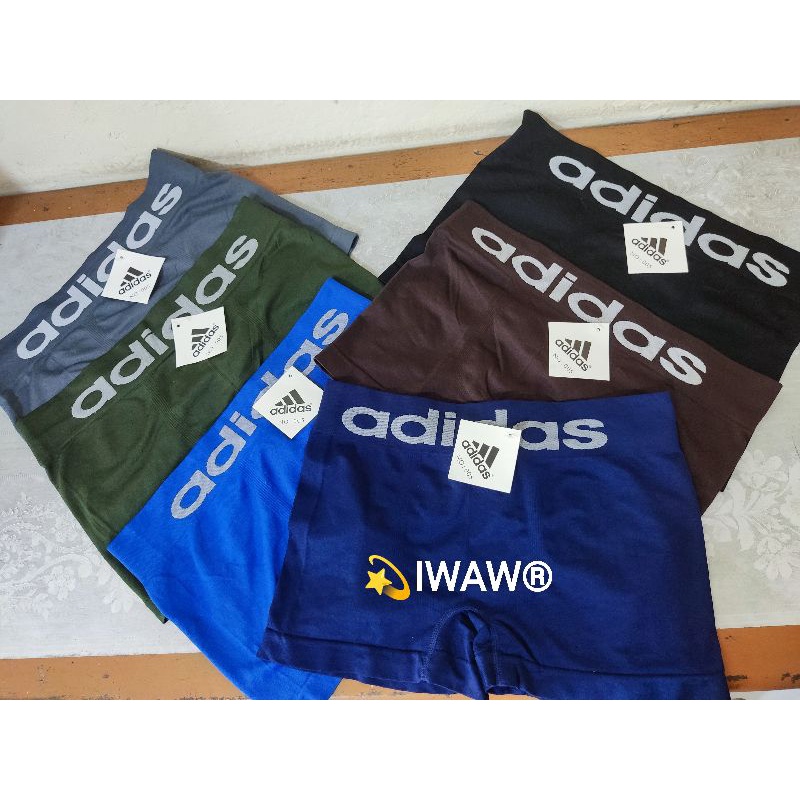 CELANA DALAM BOXER RAJUT TANPA SAMBUNGAN FREE SIZE M FIT XL