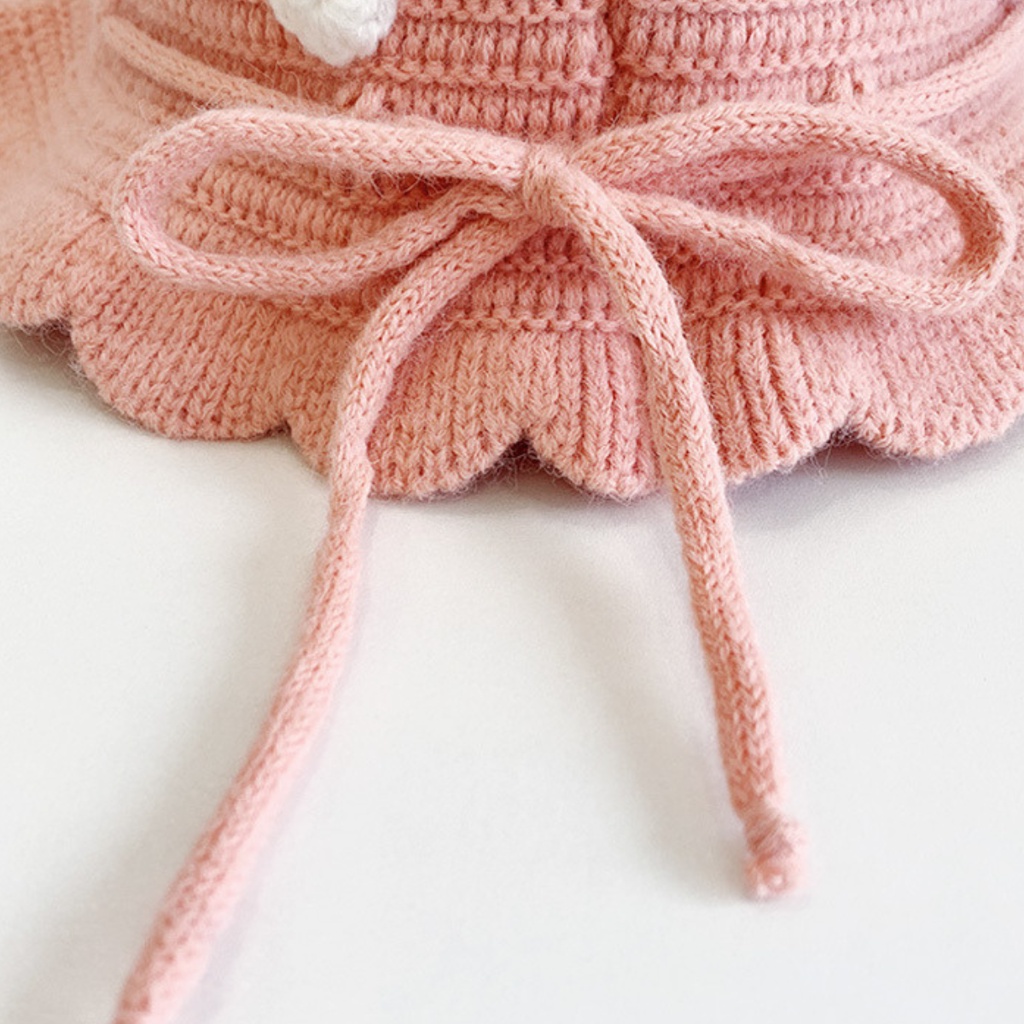 ByKiddos - Strawberry Bucket Hat Topi Strawberry Crochet Rajut Handmade Cute Aesthetic