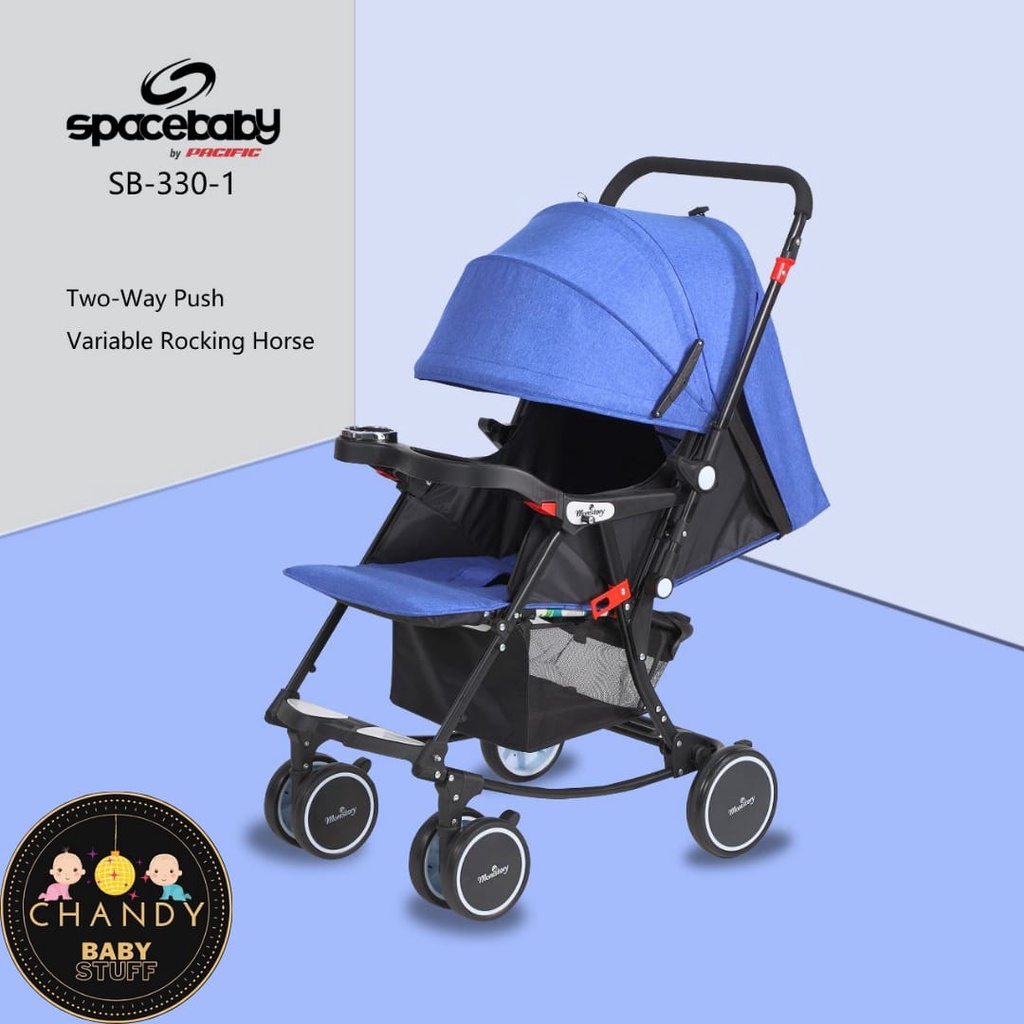 STROLLER BABY BISA AYUN DAN HADAP DUA ARAH SPACE BABY SB 330-1