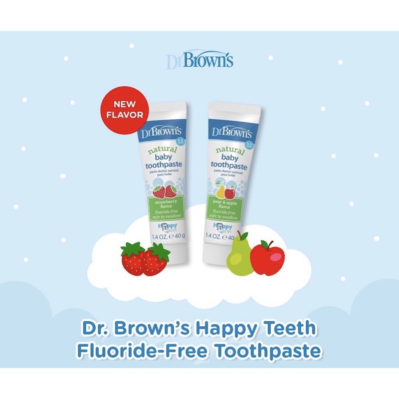 Dr.Brown's Natural baby Toothpaste 40 gr / Dr Brown's Pasta Gigi bayi HG025/HG063