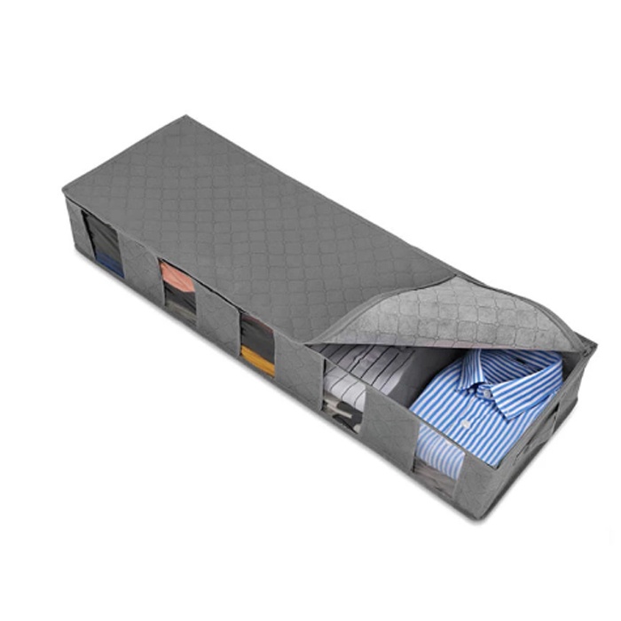 Rak Pakaian Lipat Storage Bag Kotak Organizer Pakaian Baju Organizer Baju 5 Sekat uk 97x33x15cm