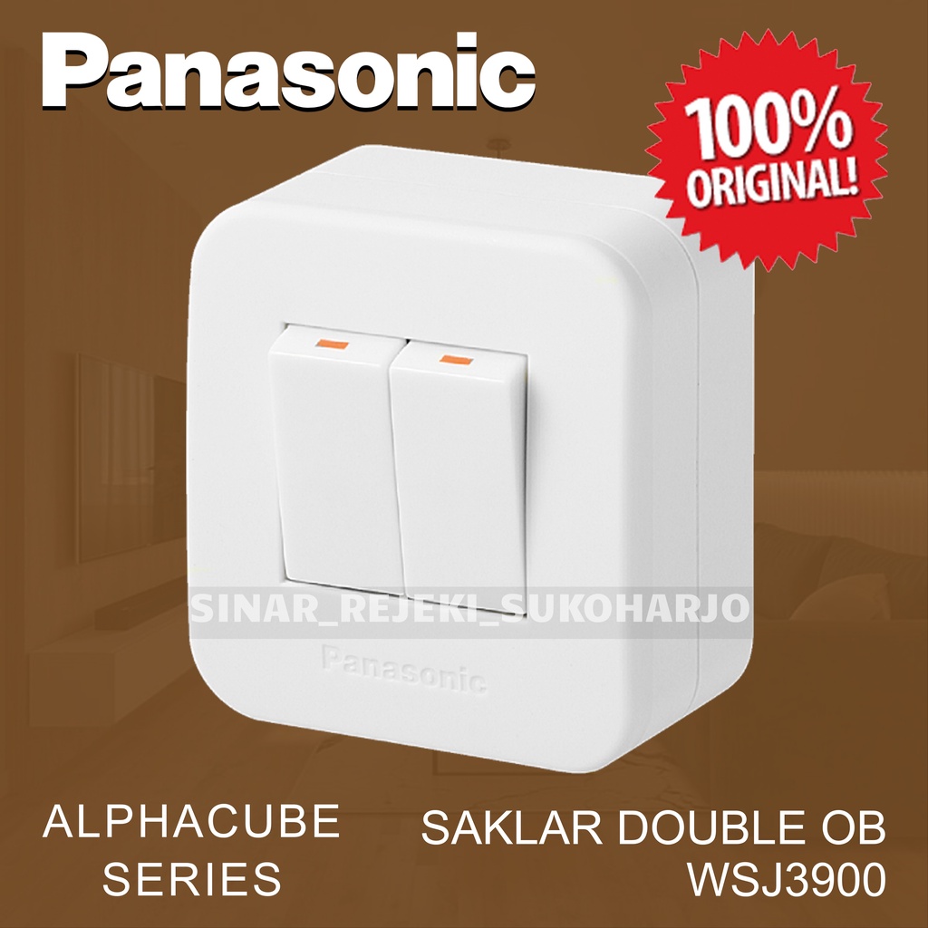 Panasonic Saklar Seri WSJ3900 Outbow Double Switch Tempel OB Alphacube
