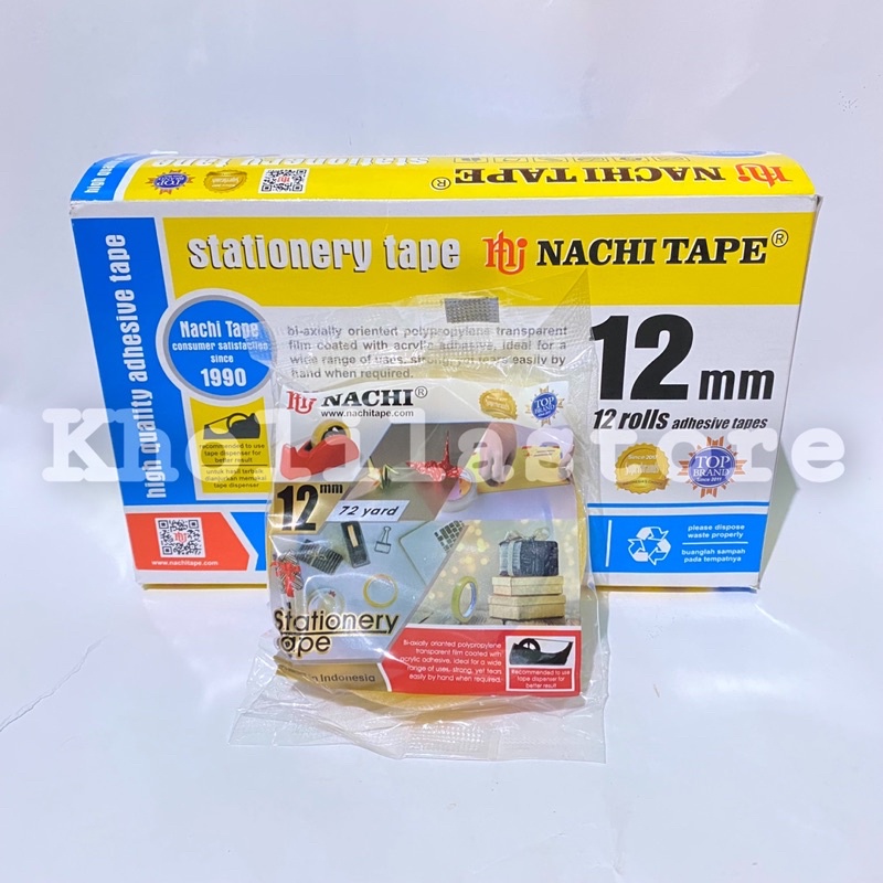 

Isolasi Nachi Tape Dus 12 mm x 72 yard