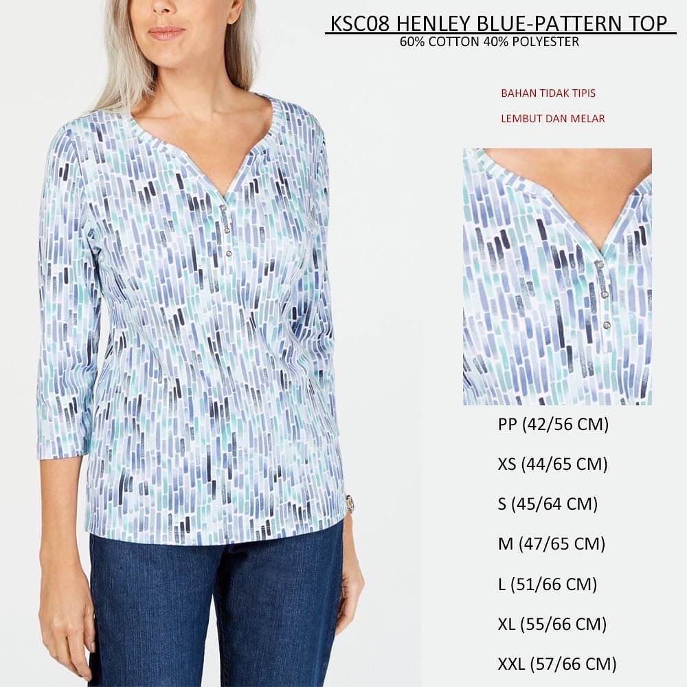 Baju Wanita Karen Scott 08 Henley Top