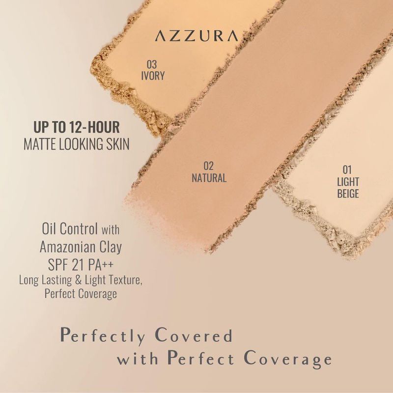 AZZURA TWO WAY CAKE ALL DAY MATTE FINISH SPF 21 PA++  12GR