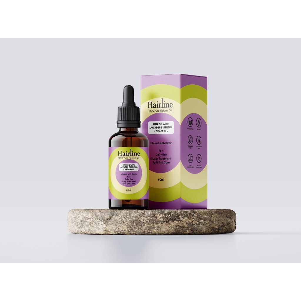 Hair oil with lavender and argan oil, Pertumbuhan rambut untuk rambut kering dan rusak