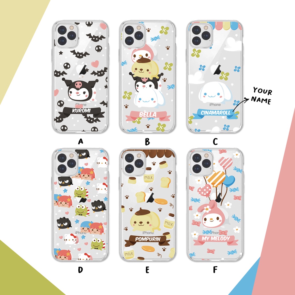 Softcase Lucu Custom Nama Cute Iphone Samsung Oppo Xiaomi Vivo