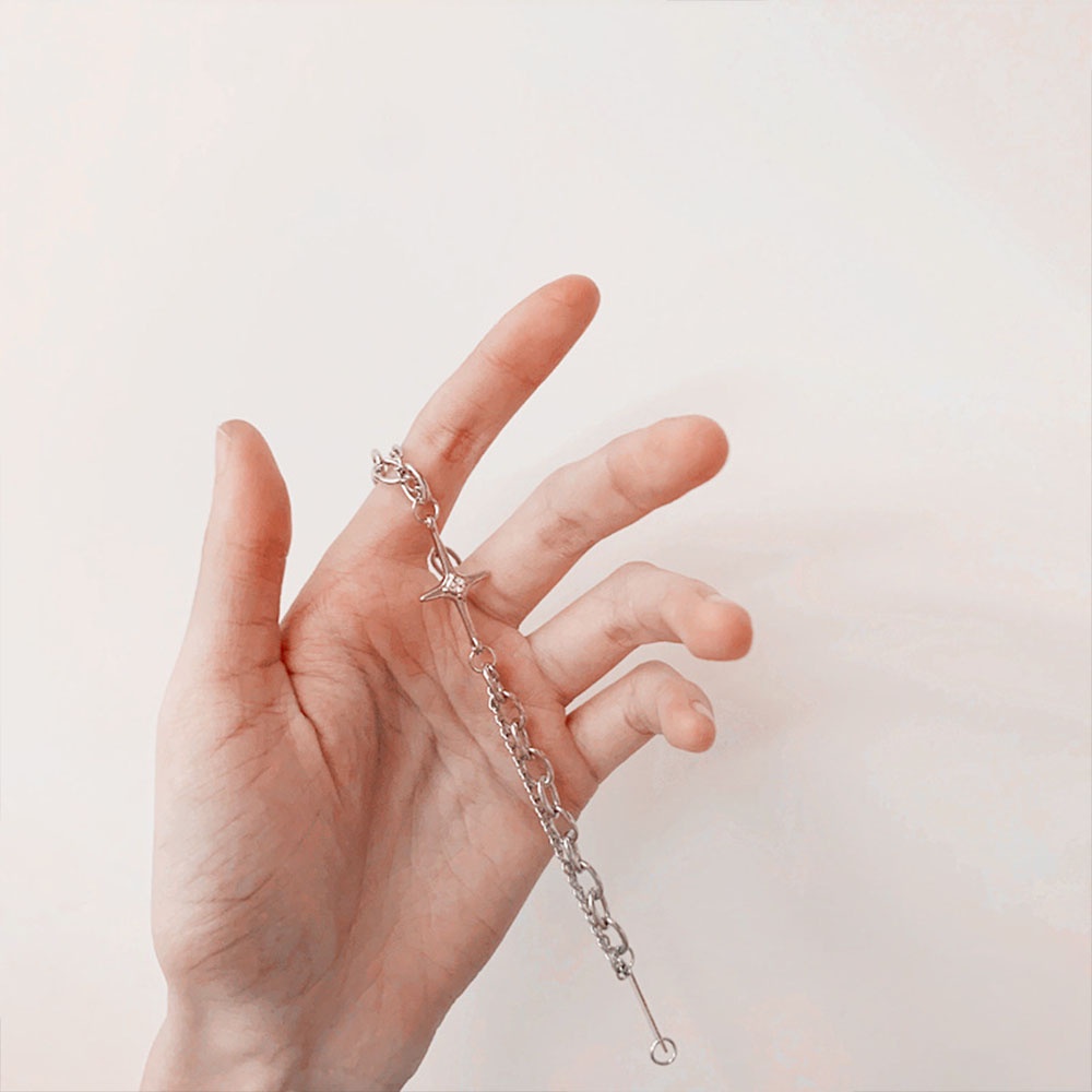 Gelang Bentuk Bintang Gaya Retro Hip Hop Untuk Pasangan