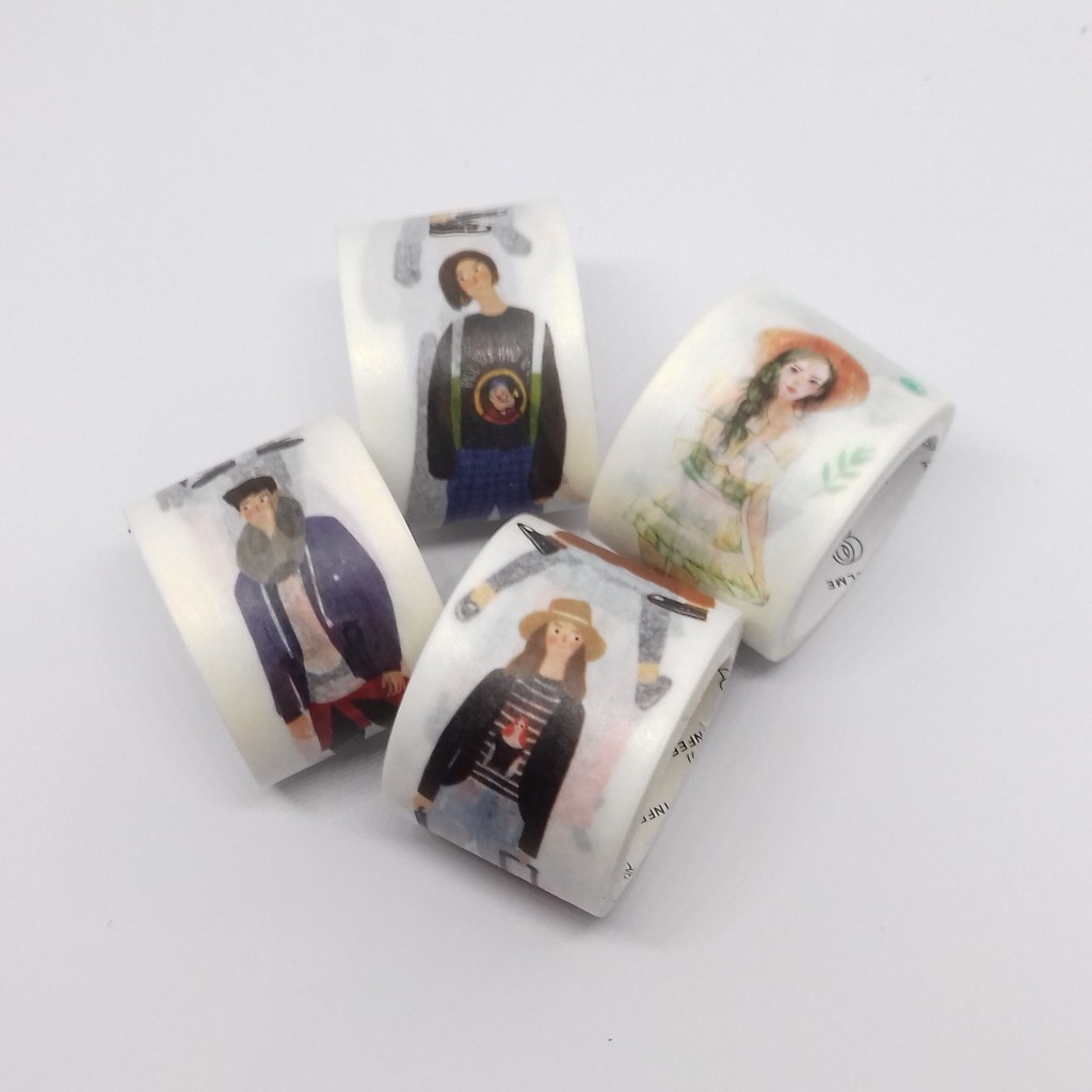 Figure Washi Masking Tape Selotip Isolasi Hias Lucu Kawaii