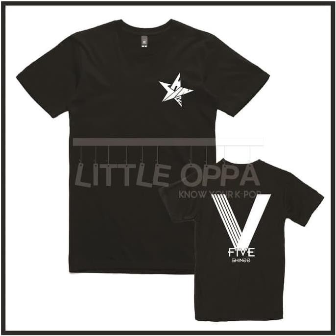 Diskon Kaos T-Shirt Kpop Shinee V Five Premium Cotton Terbaru