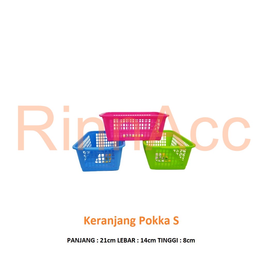 Keranjang Tempat Stationary / Keranjang Aksesoris Plastik Serbaguna Pokka S HAWAII 5754