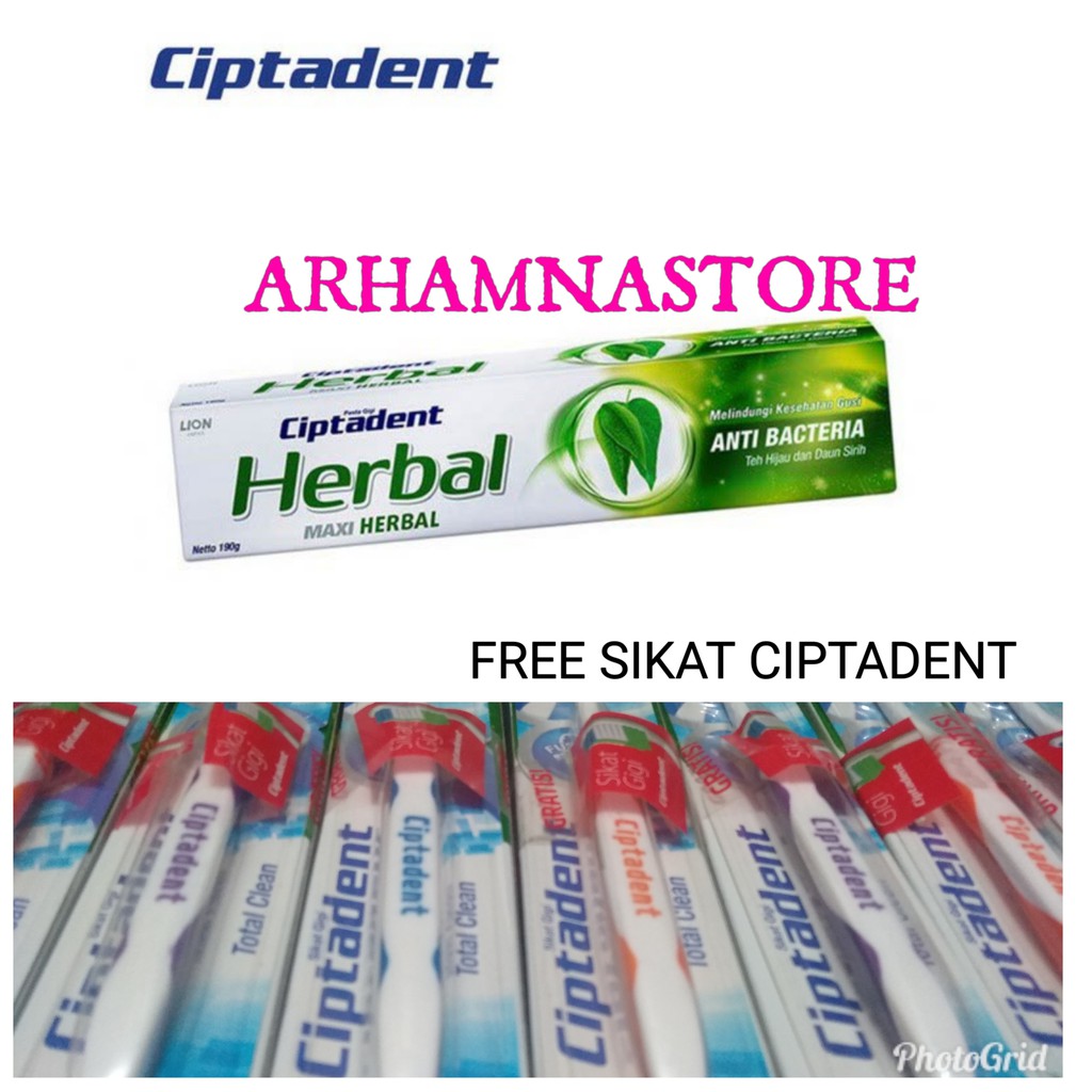 CIPTADENT Toothpaste Herbal/CoolMint/Freshmint 190gr/225gr