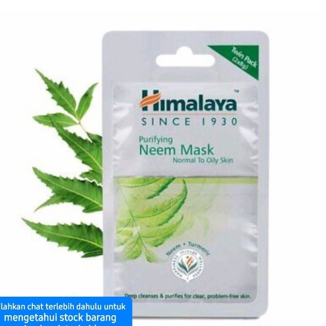 HIMALAYA PURIFIYING NEEM MASK 2X8ML SACHET MASKER WAJAH BERJERAWAT