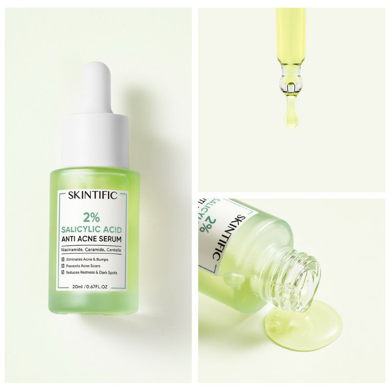 SKINTIFIC 2% SALICYLIC ACID Anti Acne Serum 20ml - Bebas jerawat dan noda hitam