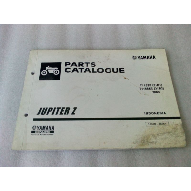 

part katalog parts catalogue yamaha jupiter z T115 SE 2009