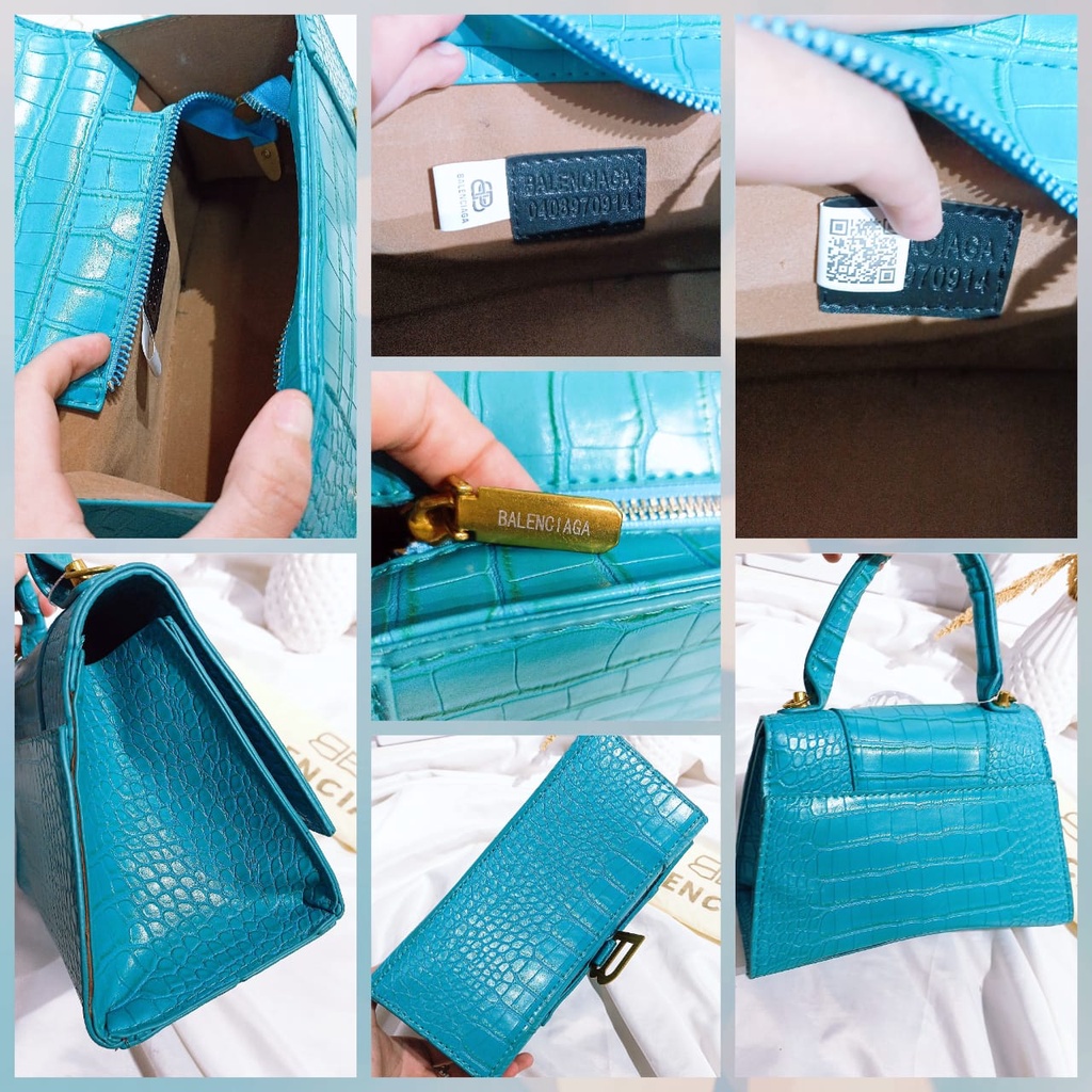 TAS SELEMPANG BALEN HOURGLASS TOP Handle CROCO kode BL01