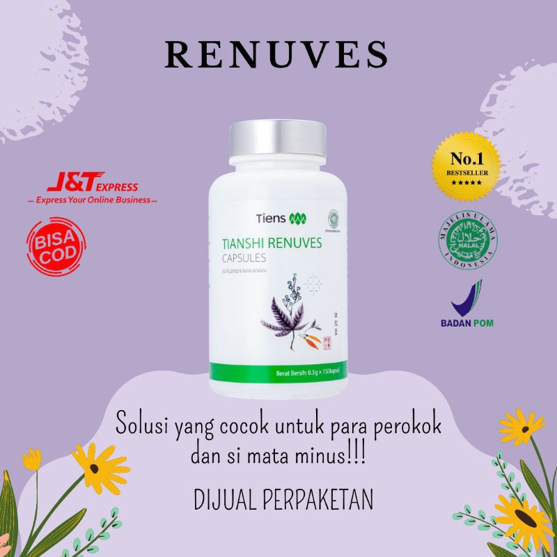 [COD]Renuves/Suplemen Pembersih paru paru/Suplemen untuk mata minus/Renuves Tiens