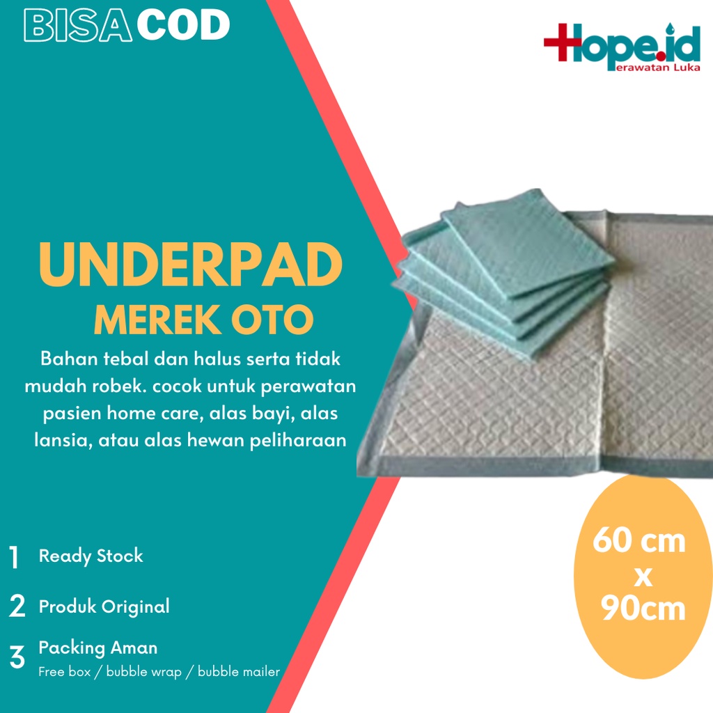 Underpad Perlak Dispossable sekali pakai