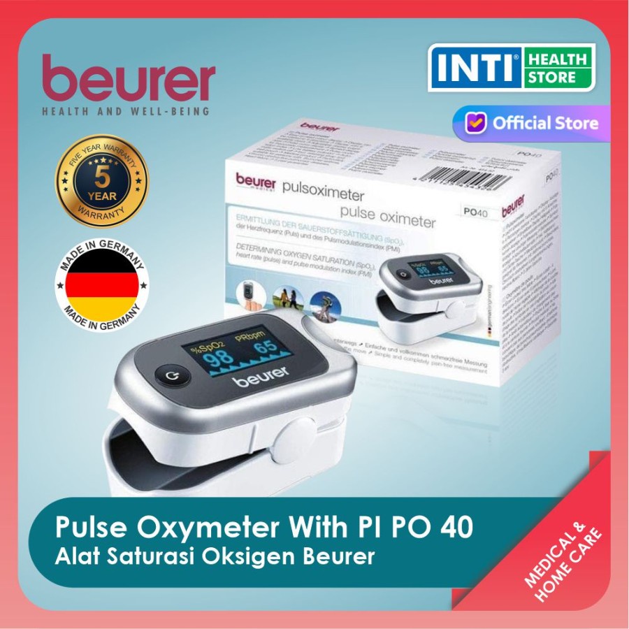 Beurer | Pulse Oxymeter With PI PO 40 | Alat Saturasi Oksigen Beurer