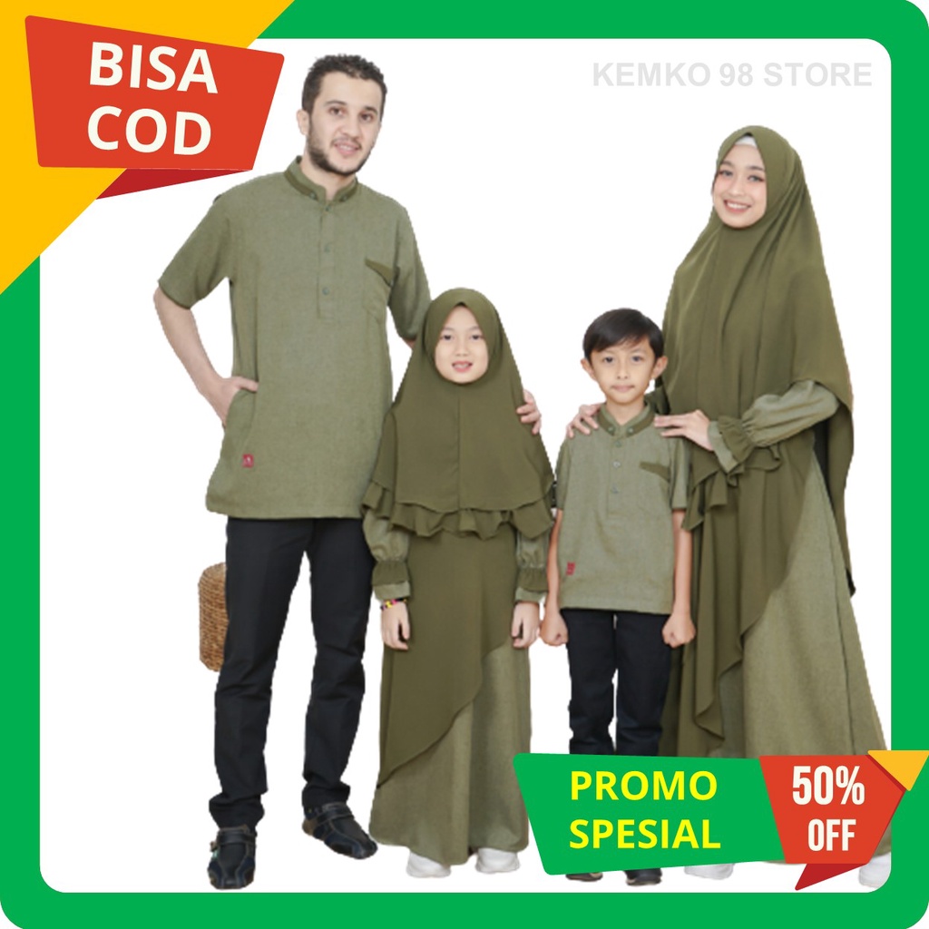 Sarimbit Keluarga Couple Kapel Pakaian Baju Seragam Gamis Terbaru Kondangan Cauple Wanita Muslim Ray