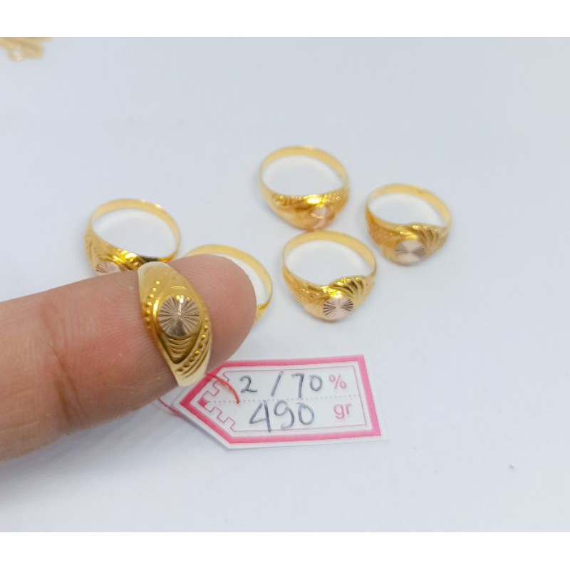 Cincin bangkok anak emas asli 700%/16k/300%/6k