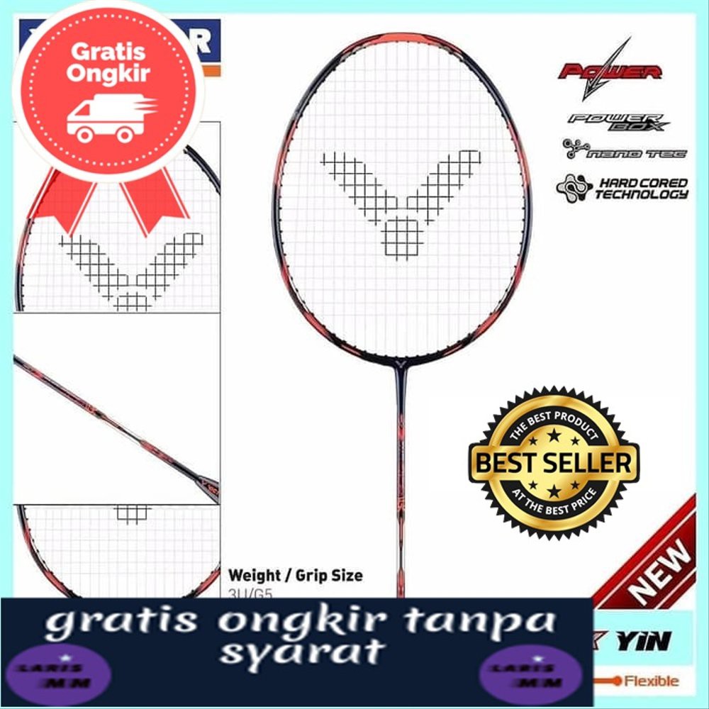 BEST SELLER Raket Badminton Victor Thruster YIN ORIGINAL RAKET BADMINTON VICTOR  TK-YIN RAKET