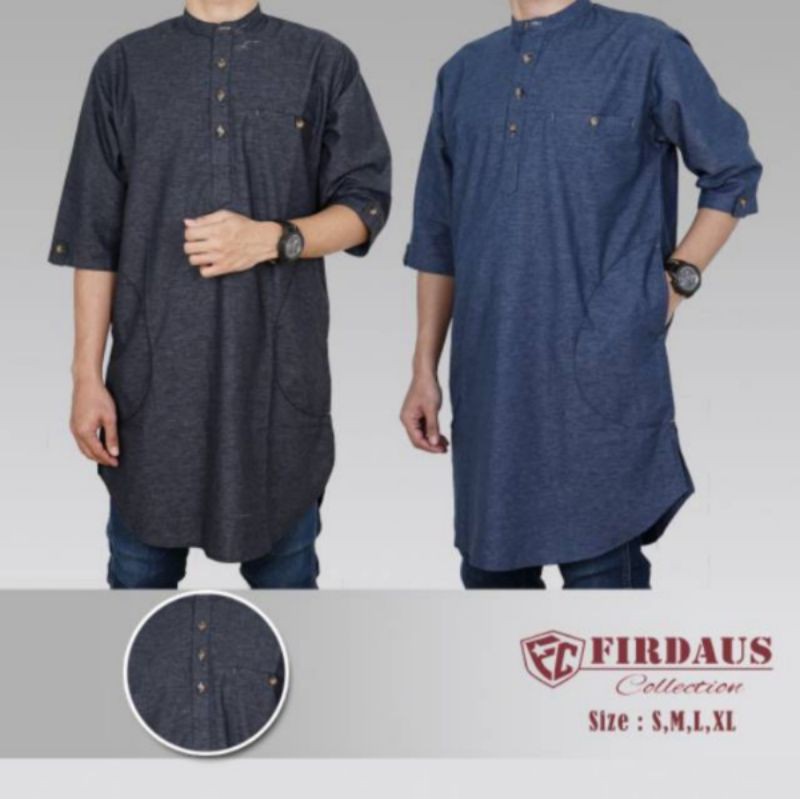 Koko Kurta Dewasa Biru Denim