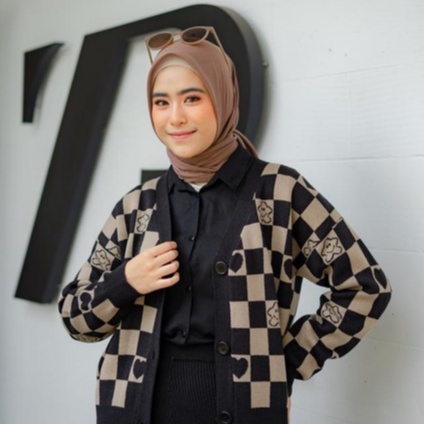 LOVE SMILE CARDIGAN - cardigan rajut tebal / rajut murah / cardigan hits