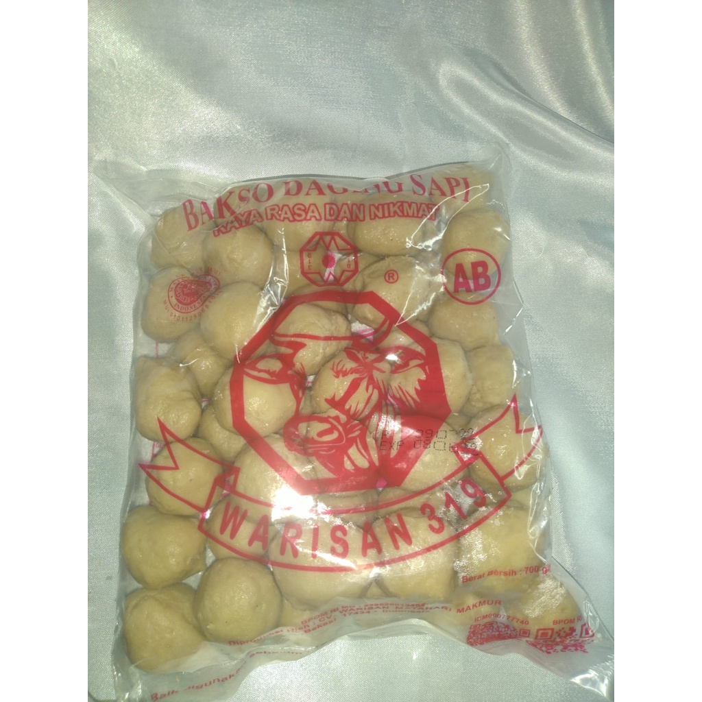 

Bakso Daging Sapi Warisan 319 isi 50pcs