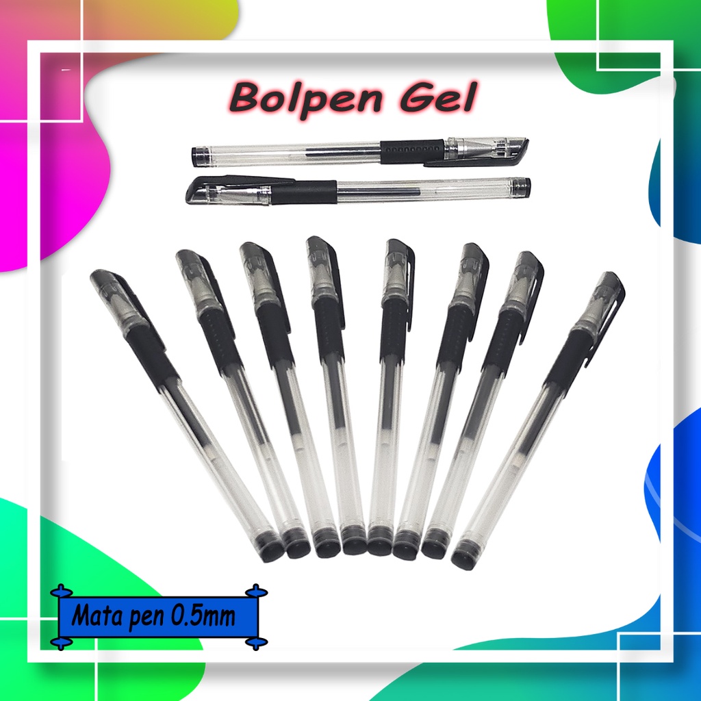 PULPEN Gel INK 0.5MM Murah Warna Hitam [ HARGA 1PCS ]