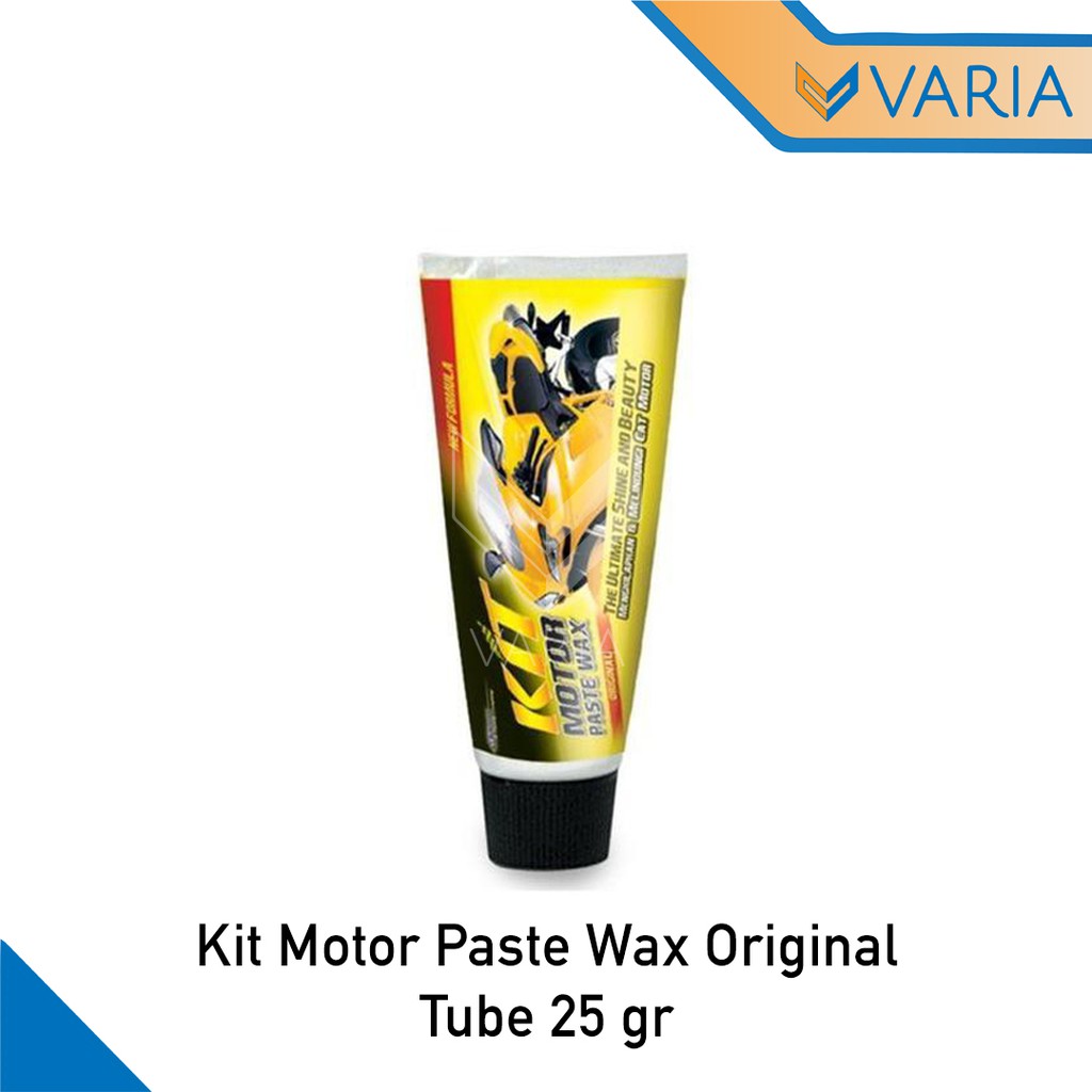 Kit Motor Paste Wax Original Pengkilap Pelindung Cat Kuning Tube 25 gr