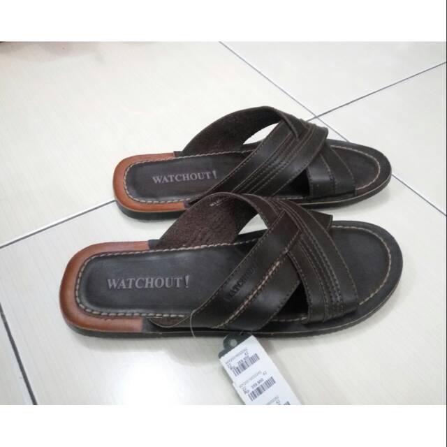 SANDAL KULIT WATCHOUT ORIGINAL BRAND MATAHARI MALL