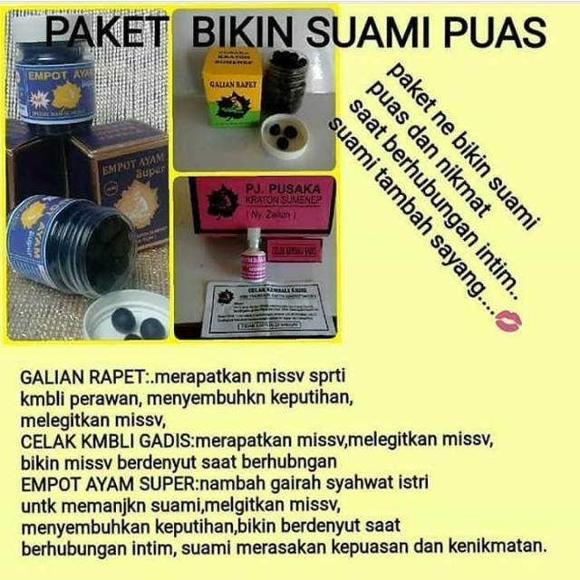 PAKET DI SAYANG SUAMI Miss V Rapet Wangi Ramuan Tradisional Madura