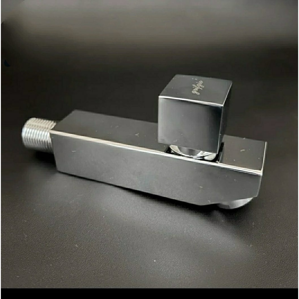 Keran air Tembok Kotak Kuningan 8009 - Keran wudhu taman tebal unik bras