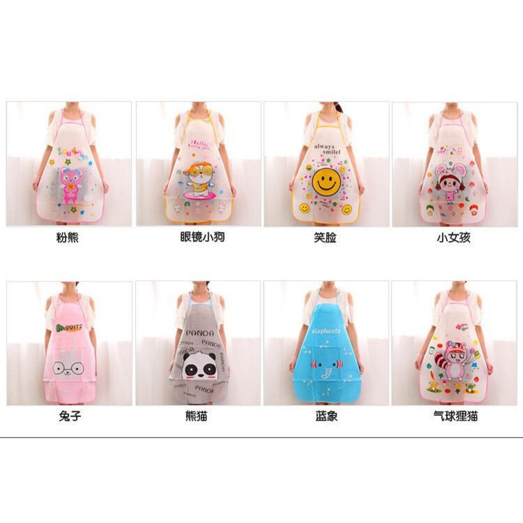 INFY - Celemek Dapur Karakter Kartun Lucu Anti Air Water and Oil Proof Apron R003 Fashion Import