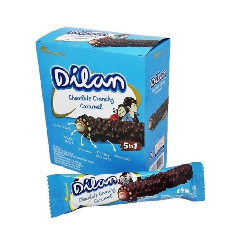 

Dilan Chocolat crunchy caramel isi 12 pcs