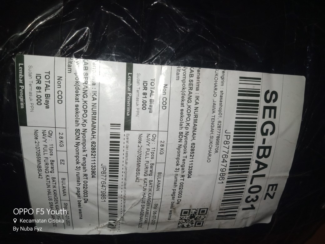 Batik Kangen Kamulyan Navy Full Furing Katun Halus Sragenan Size M-xxl Asli Solo