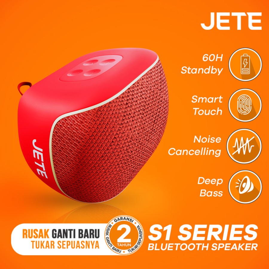 Speaker Bluetooth Portable | Speaker Bluetooth Mini JETE S1 - Original Garansi 2 Tahun