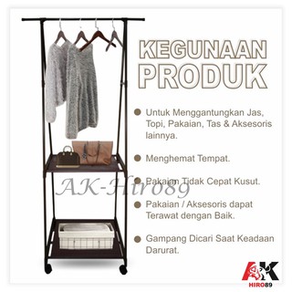 Rak Gantungan Baju Multifungsi  Stand Hanger Rak Baju  