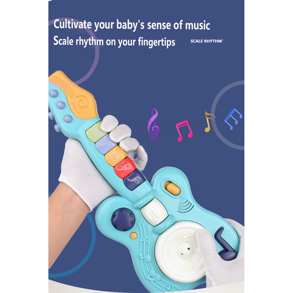 Children Electronic Toy Guitar Kids Musical Guitar with Animal Sound Play Music Educational Toy