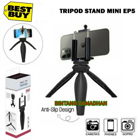 TRIPOD MINI STAND EP5 PLUS HOLDER U / MINI TABLE TOP TRIPOD 360 DEGREE