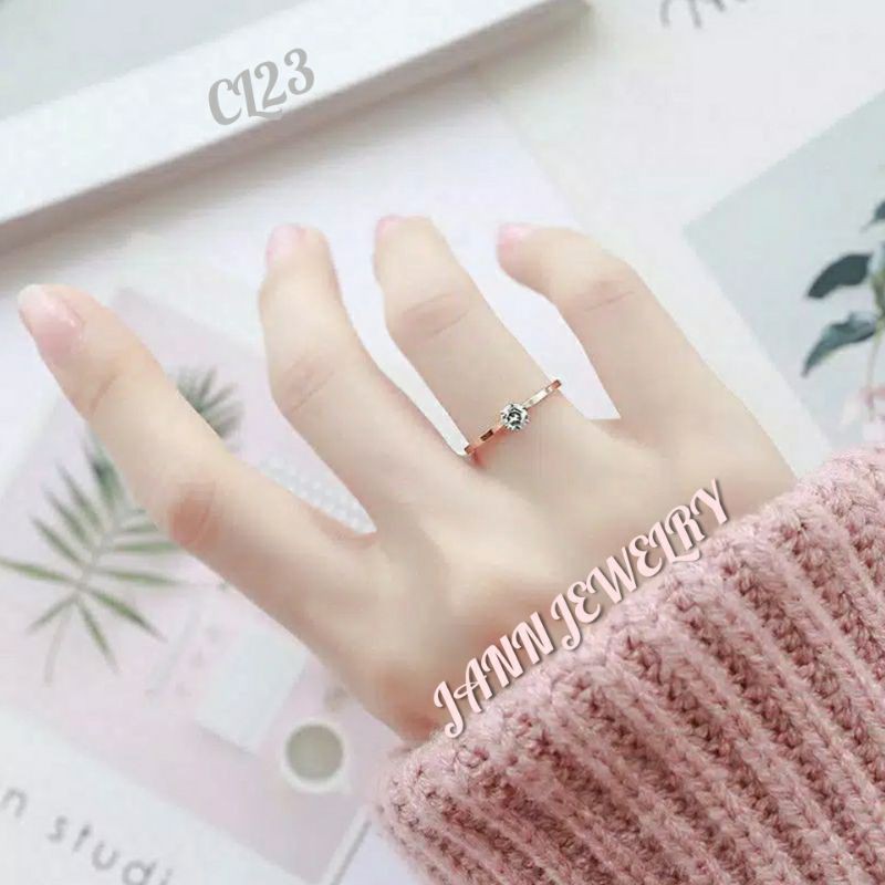 cincin ladies titanium CL23J anti karat tidak alergi uk 56789