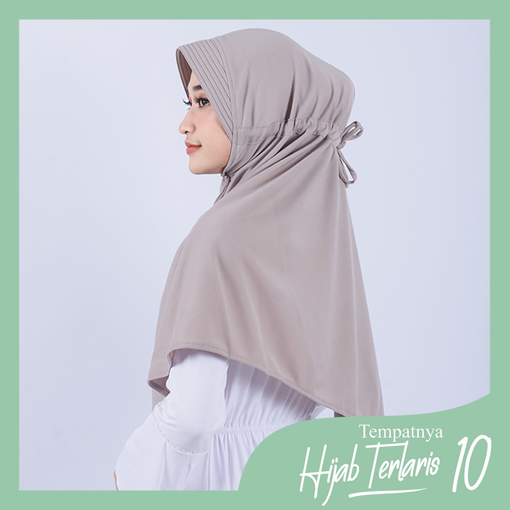 PROMO COD - TERMURAH (BISA COD) Jilbab Instan Serut Bersize - Hijab Santai Homestatis Bahan Kaos