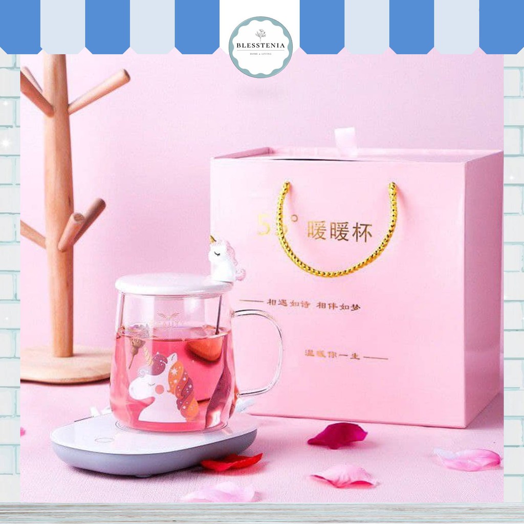 Blesstenia - Kado Hadiah Hampers Birthday Gift Paket Ultah Mug Unicorn + Heater