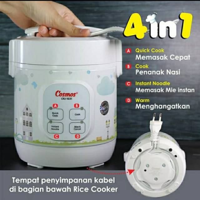 Rice Cooker COSMOS CRJ-1031 Murah