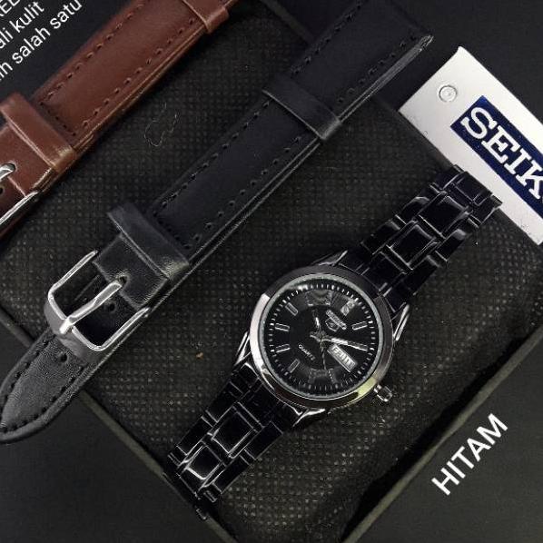 R42N Jam Tangan Wanita SEIKO Anti Air ||  Tali Kulit (SK 001) EI7